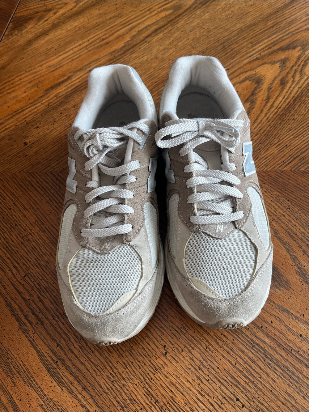 New Balance Women's Taupe and White Retro Sneakers